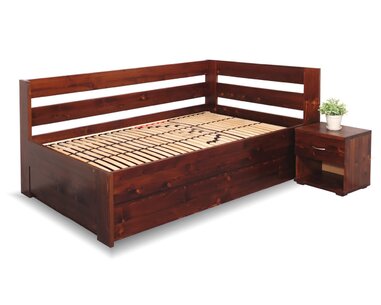 Posteľ s úložným priestorom Valentin, 120x200 cm - Pravá