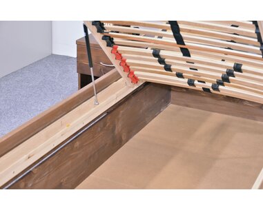 Zvýšená posteľ s úložným priestorom Rita, 120x200, masív smrek