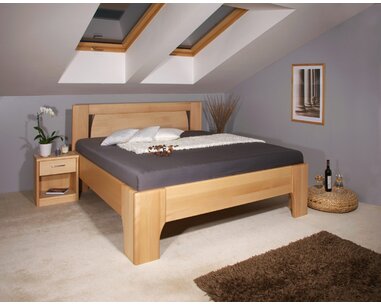 Manželská posteľ z masívu OLYMPIA 1, masív buk
