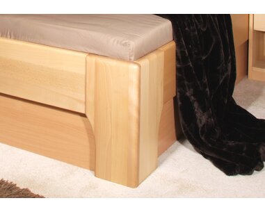 Manželská posteľ s úložným priestorom OLYMPIA 1, masív buk