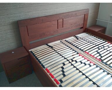 Manželská posteľ s úložným priestorom HOLLYWOOD 2. senior, masiv buk