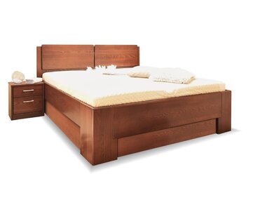 Manželská posteľ s úložným priestorom MANHATTAN 2 senior, masiv buk