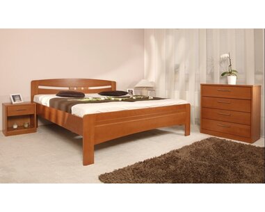 Drevená manželská posteľ z masívu EVITA 6, masív buk