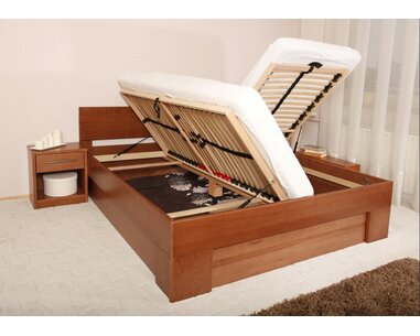 Posteľ dvojlôžko s úložným priestorom VAREZZA 6B, masiv buk