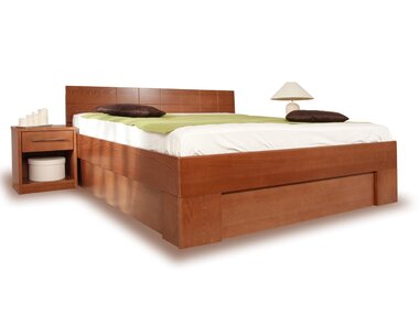 Posteľ dvojlôžko s úložným priestorom VAREZZA 6B, masiv buk