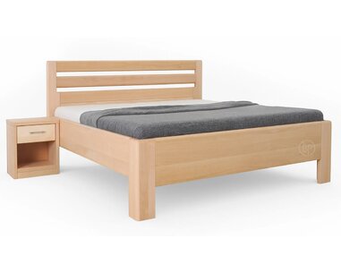 Vysoká pevná drevená posteľ MATRIX 1, masív buk Vysoká pevná drevená posteľ MATRIX 1, masív buk