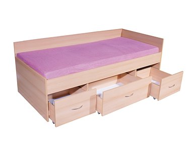 Rohová vyvýšená detská posteľ s úložným priestorom GAMA, 90x200cm Rohová vyvýšená detská posteľ s úložným priestorom GAMA, 90x200cm