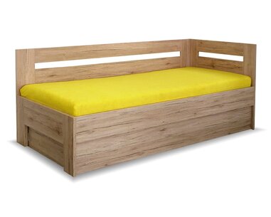 Zvýšená posteľ s úložným priestorom Erika, 90x200 cm - Pravá