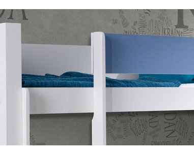 Detská poschodová posteľ so zábranou a úložným priestorom Gustav, masív borovica