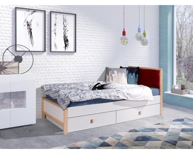 Detská posteľ Zora, s úložným priestorom, masív buk/lamino Detská posteľ Zora, s úložným priestorom, masív buk/lamino