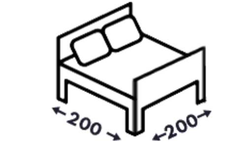 Postele s čelami 200x200