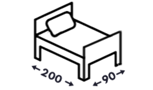 Postele s čelami 90x200