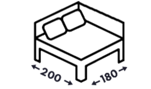 Rohové postele 180x200 Rohové postele 180x200