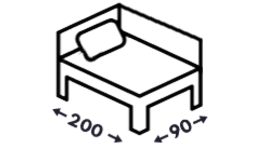 Rohové postele 90x200