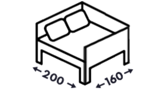 Postele s tromi čelami 160x200