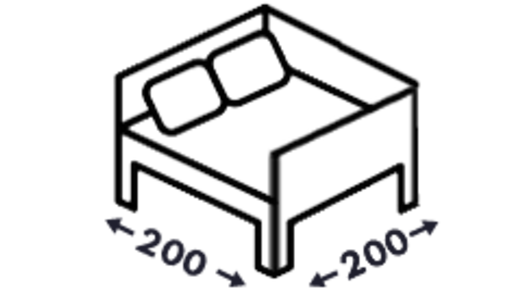 Postele s tromi čelami 200x200