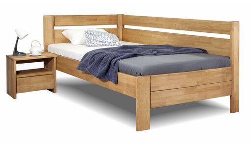 Drevené rohové postele elko z masívu