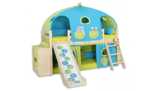 Detské multifunkčné postele so šmýkačkou