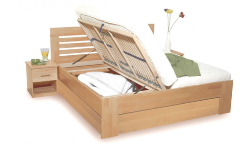 Postele z masívu s úložným priestorom Postele z masívu s úložným priestorom