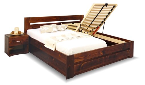 Smrekové postele s úložným priestorom