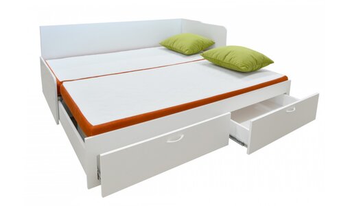 Biele rozkladacie postele Biele rozkladacie postele