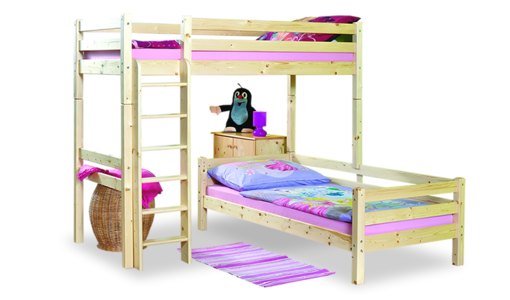 Poschodové postele do L