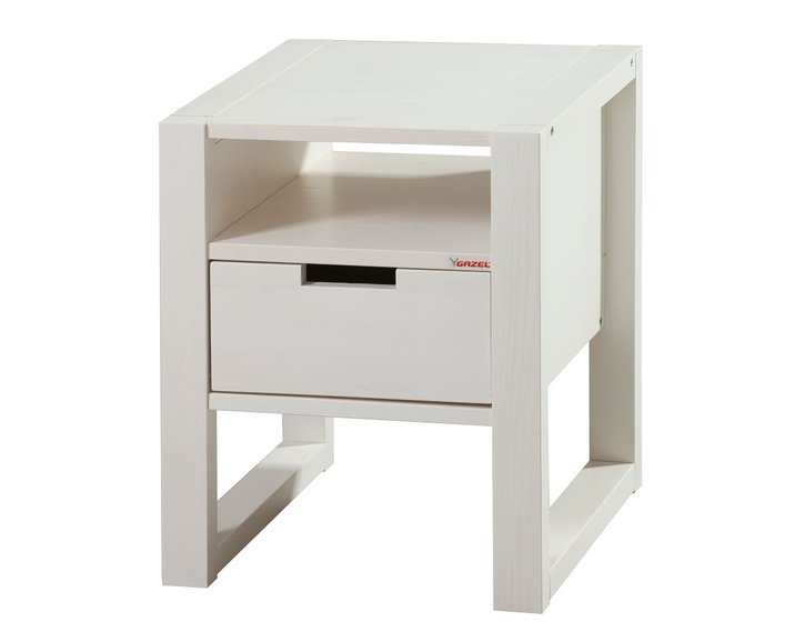 Nočný stolík RHINO C0560 B, masív biely smrek Nočný stolík RHINO C0560 B, masív biely smrek