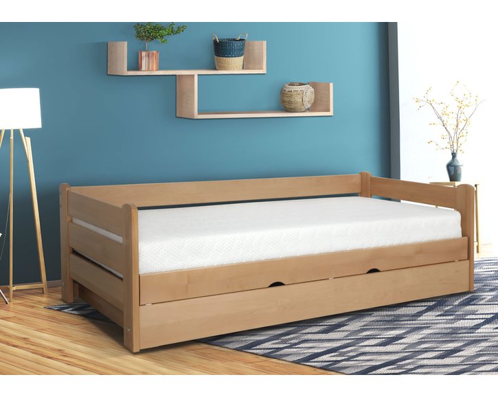 Posteľ s vyklápacím roštom Darvin 100x200, masív buk Posteľ s vyklápacím roštom Darvin 100x200, masív buk
