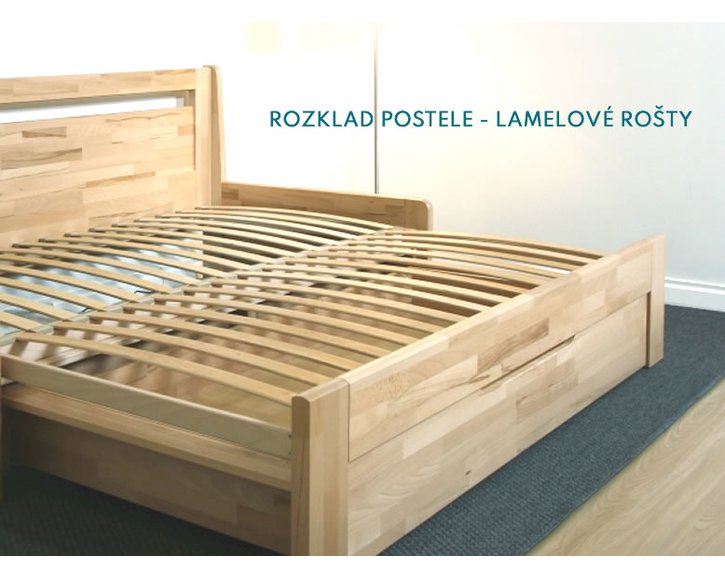 Rozkladacia posteľ TANDEM PLUS bez podrúčok - oblá