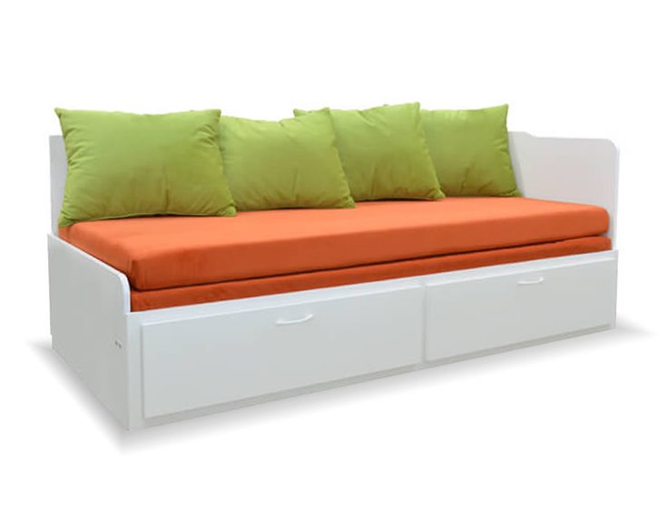 Rozkladacia posteľ MINDES 90 pravá - ľavá, biela Rozkladacia posteľ MINDES 90 pravá - ľavá, biela