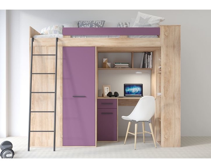 vera-dub-sonoma-fialova-ľavé prevedenie pohľad spredu vera-dub-sonoma-fialova-ľavé prevedenie pohľad spredu