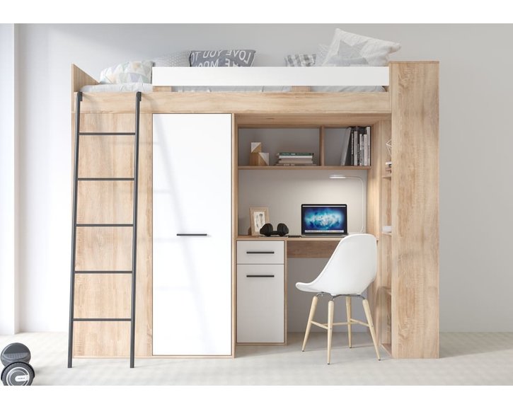 vera-dub-sonoma-biela-pohľad spredu-ľavé prevedenie vera-dub-sonoma-biela-pohľad spredu-ľavé prevedenie