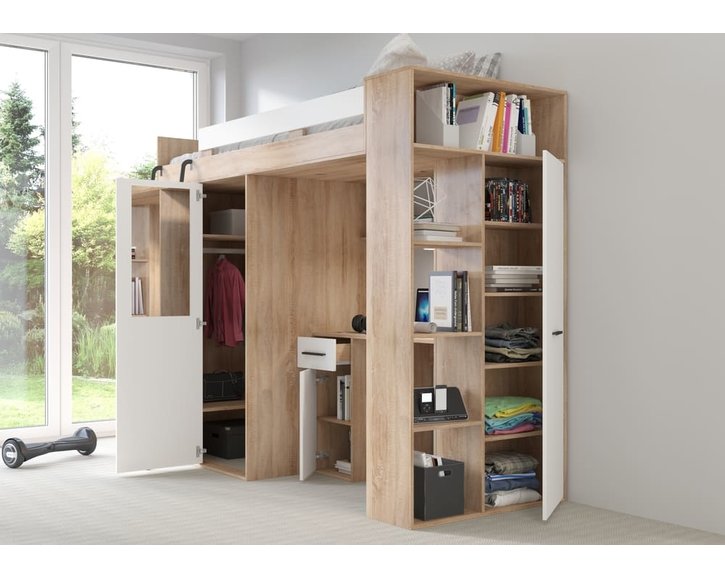 vera-dub-sonoma-biela-otvorená-ľavé prevedenie vera-dub-sonoma-biela-otvorená-ľavé prevedenie