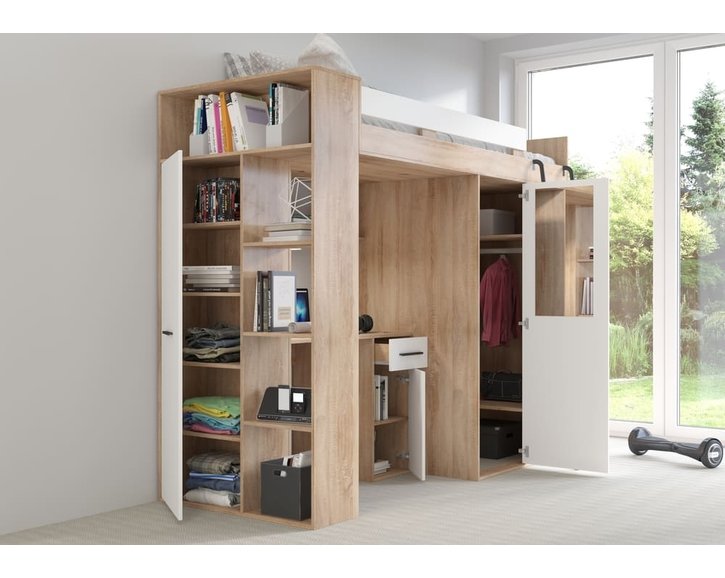 vera-dub-sonoma-biela-otvorená-pravé prevedenie vera-dub-sonoma-biela-otvorená-pravé prevedenie