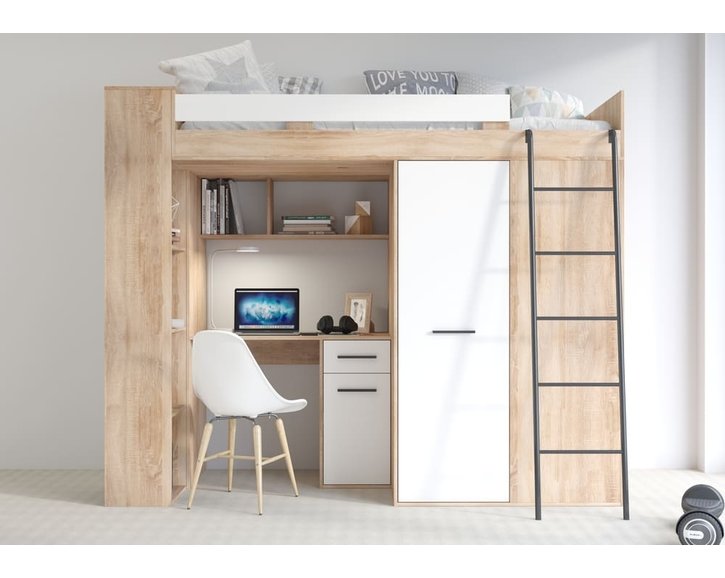 vera-dub-sonoma-biela-otvorená-pravé prevedenie pohľad spredu vera-dub-sonoma-biela-otvorená-pravé prevedenie pohľad spredu