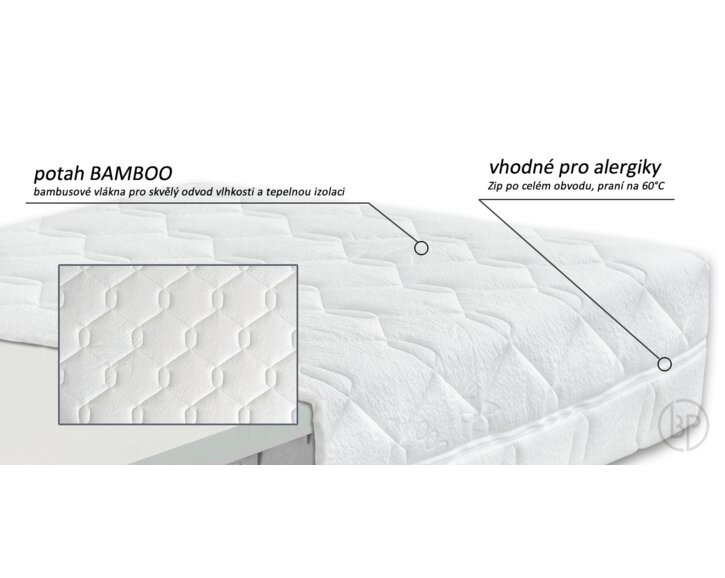 Poťah Bamboo - matrace Gravity Soft, 25cm