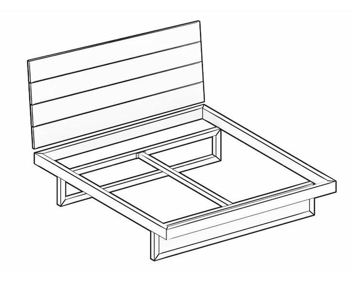 Dizajn - Posteľ dvojlôžko Drew - 370
