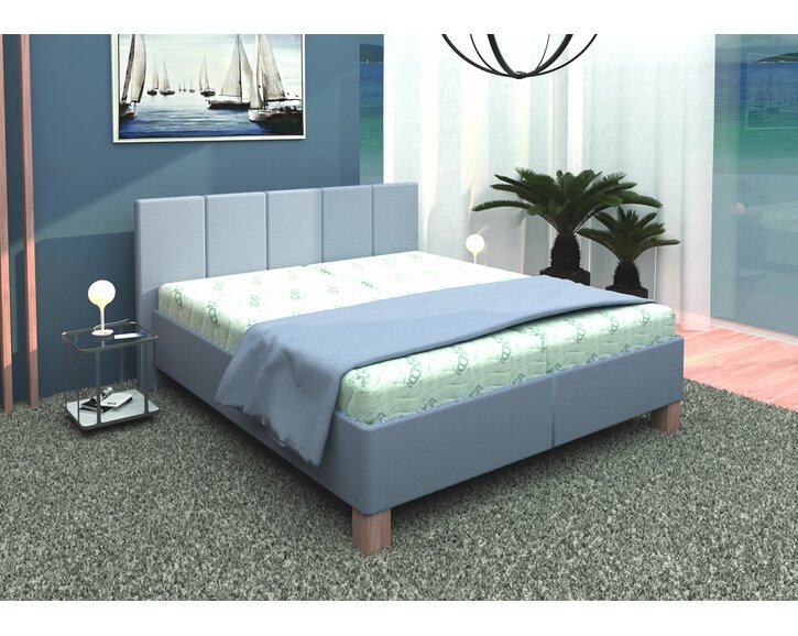 Čalúnená posteľ Satray, s roštom a úložným priestorom Čalúnená posteľ Satray, s roštom a úložným priestorom