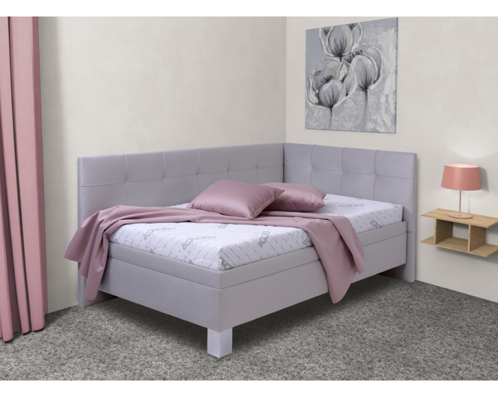 Rohová čalúnená posteľ Valia Rohová čalúnená posteľ Valia