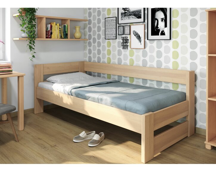 Posteľ jednolôžko z masívu Ela, Ľavá