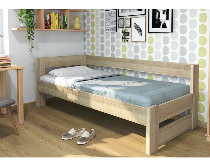 Posteľ jednolôžko z masívu Ela, Ľavá