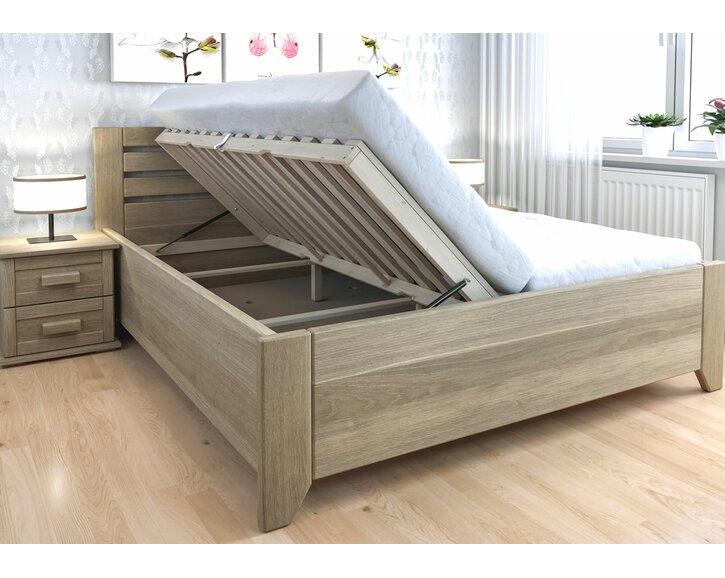 Zaoblenie - posteľ s úložným priestorom Vanda