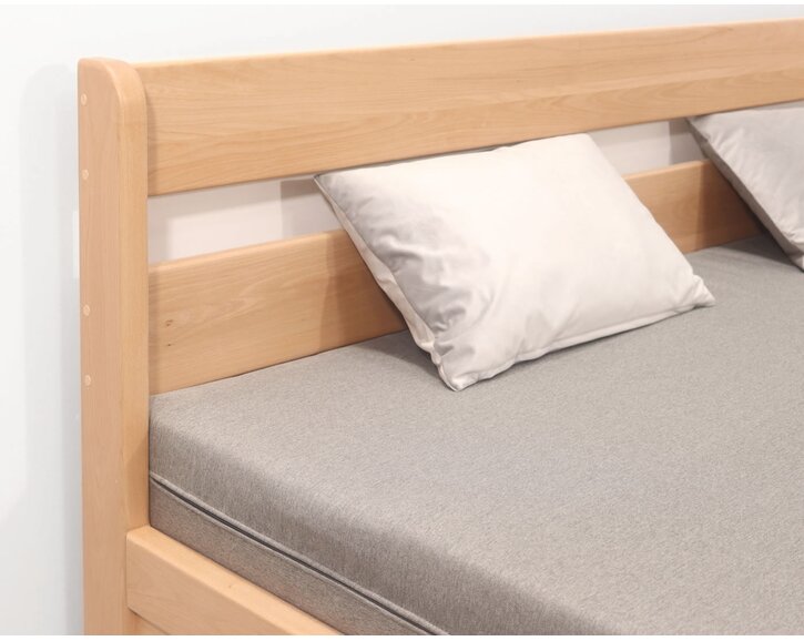 Rozkladacia posteľ s úložným priestorom FLEXO - Pravá, masív buk