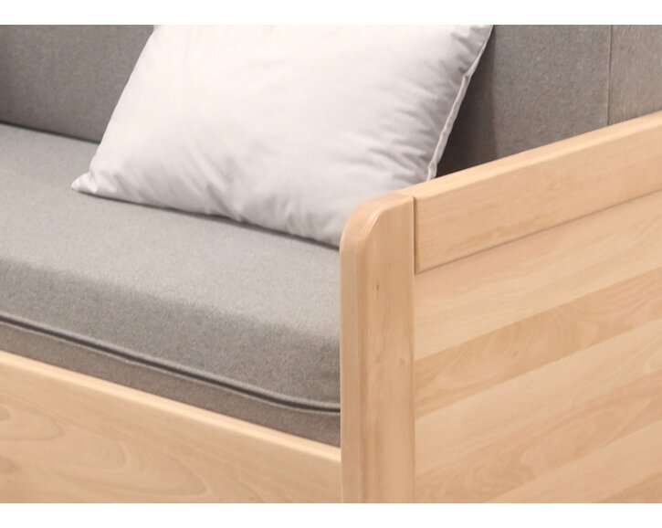 Rozkladacia posteľ s úložným priestorom FLEXO - Pravá, masív buk