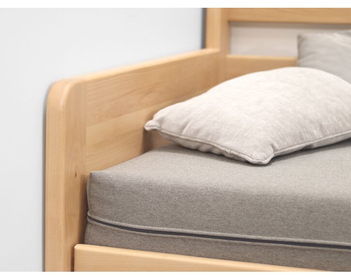 Rozkladacia posteľ s úložným priestorom FLEXO - Pravá, masív buk