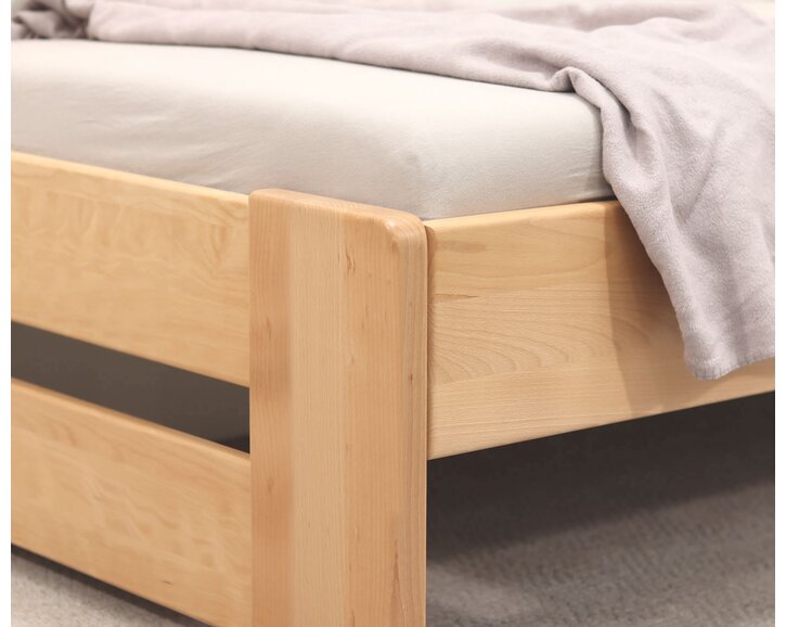 Zvýšená posteľ jednolôžko MIVA, 120x200, masív buk