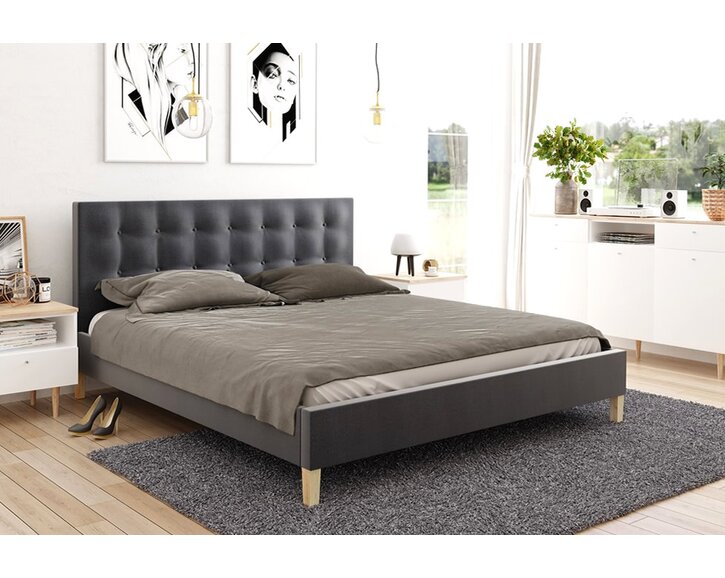 Design čalúnené postele s roštom BELLINI