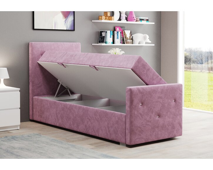 Boxspring Lily - otváranie zľava v interiéri