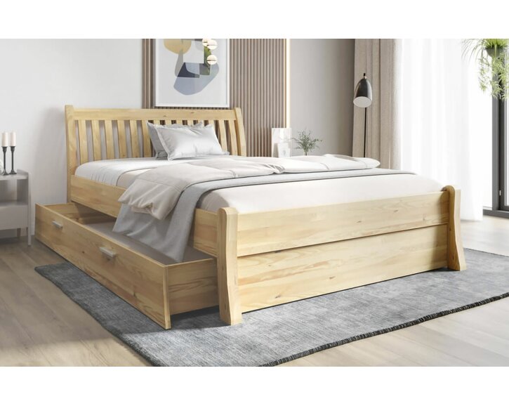 Drevená posteľ Nordica, 180x200cm, masív borovica Drevená posteľ Nordica, 180x200cm, masív borovica