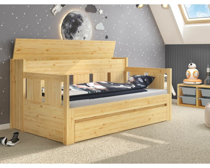 Rozkládacia posteľ BONDI, masiv borovica Rozkládacia posteľ BONDI, masiv borovica
